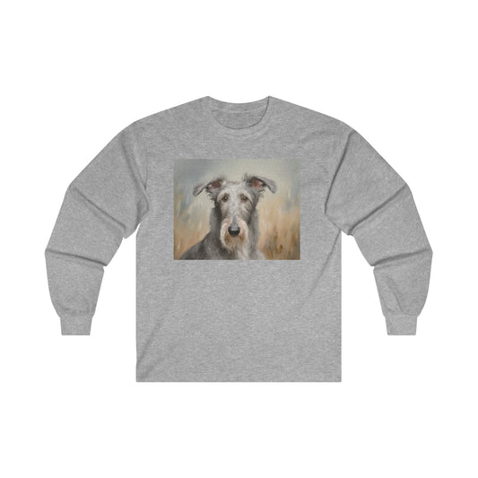 Scottish Deerhound Cotton Long Sleeve Tee