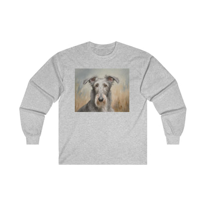 Scottish Deerhound Cotton Long Sleeve Tee