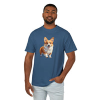 Welsh Corgi Puppy - Unisex Relaxed Fit Garment-Dyed Heavyweight Cotton Tee