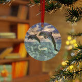 Dolphins - Christmas Tree Metal Ornaments