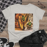 Cat  "Brucie's Eyes"Women's Midweight Cotton Tee