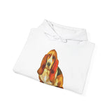 Basset Hound 'Lautrec' Unisex 50/50 Hoodie