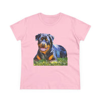 Rottweiler 'Lina; Women's Midweight Cotton Tee