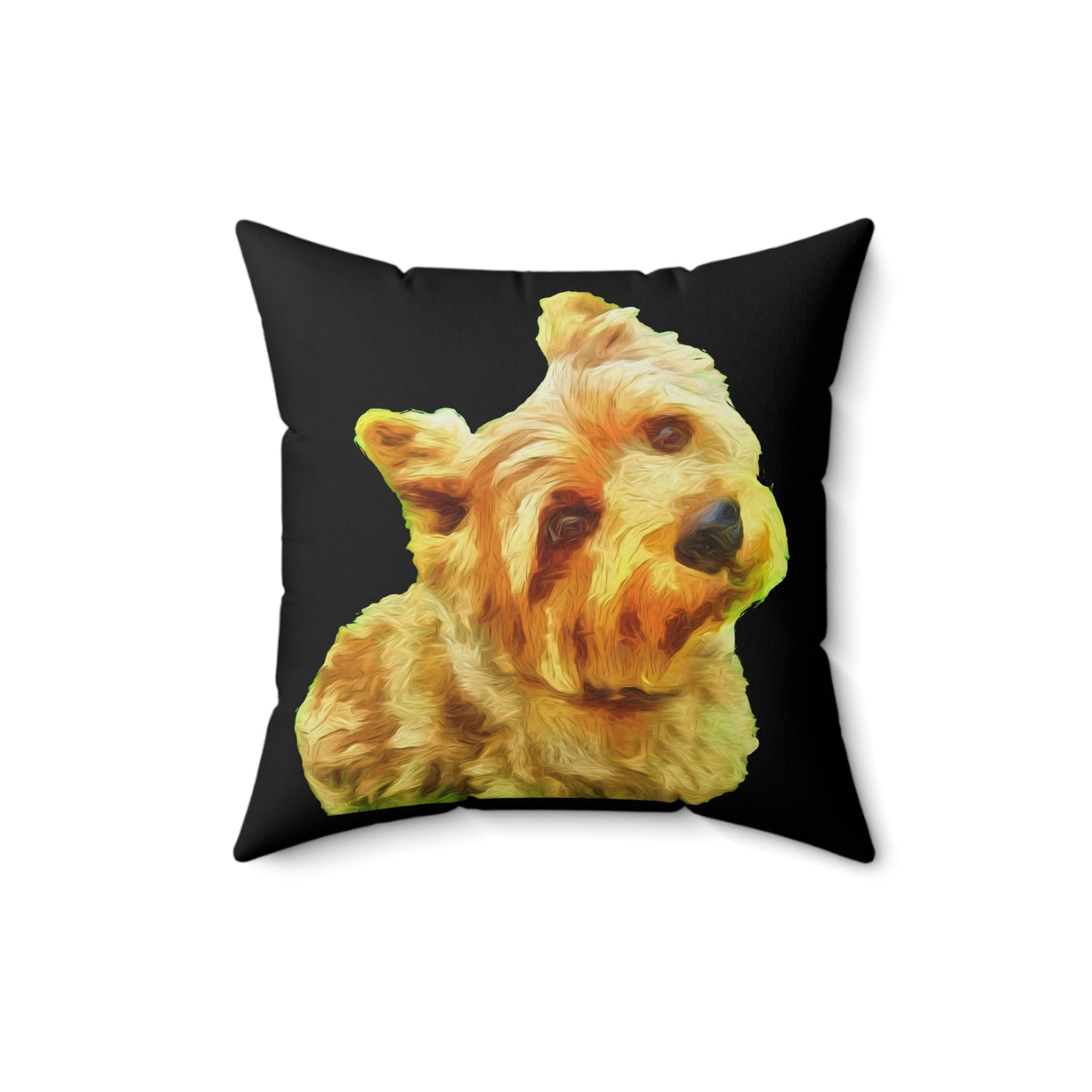 Norwich Terrier Spun Polyester Throw Pillow