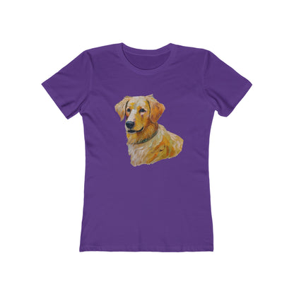 Golden Retriever Puppy Women's Slim Fitted Tee