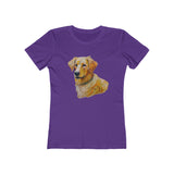 Golden Retriever Puppy Women's Slim Fitted Tee