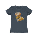 Golden Retriever Puppy Women's Slim Fitted Tee