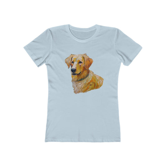 Golden Retriever Puppy Women's Slim Fitted Tee