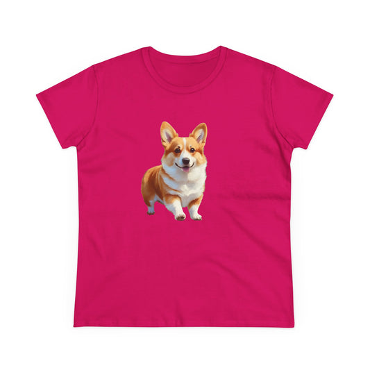 Welsh Corgi Puppy - Women's Midweight Cotton Tee