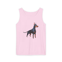 Doberman Pinscher Unisex Relaxed Fit Garment-Dyed Tank Top