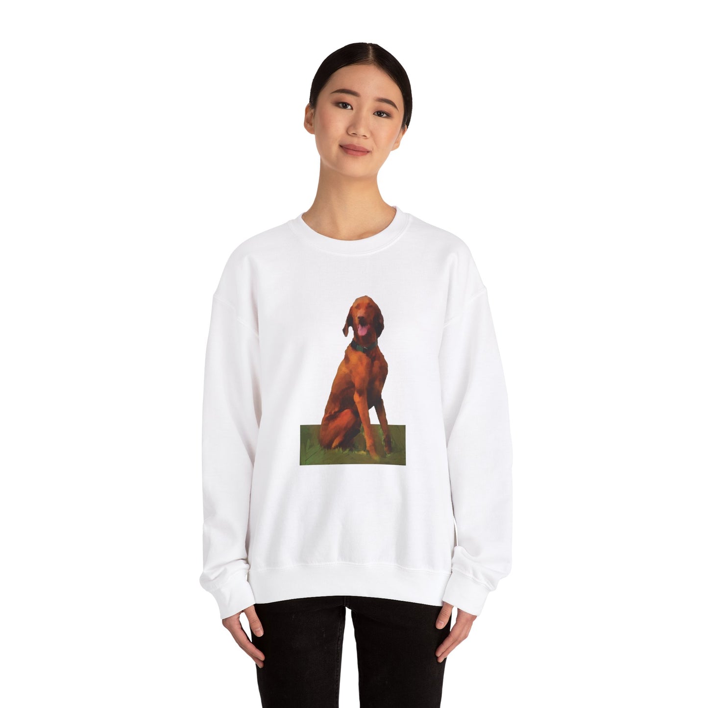 Hungarian Vizsla 'Waiting for the Bride' Unisex 50/50 Crewneck Sweatshirt