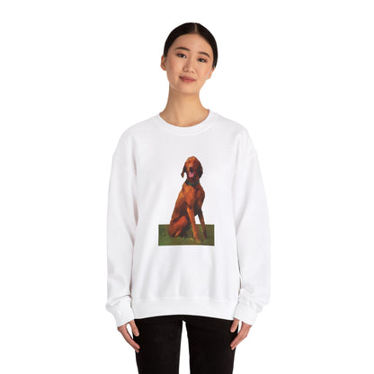 Hungarian Vizsla 'Waiting for the Bride' Unisex 50/50 Crewneck Sweatshirt