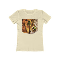 Wide-eye Cat - Women's Slim Fit Ringspun Cotton T-Shirt