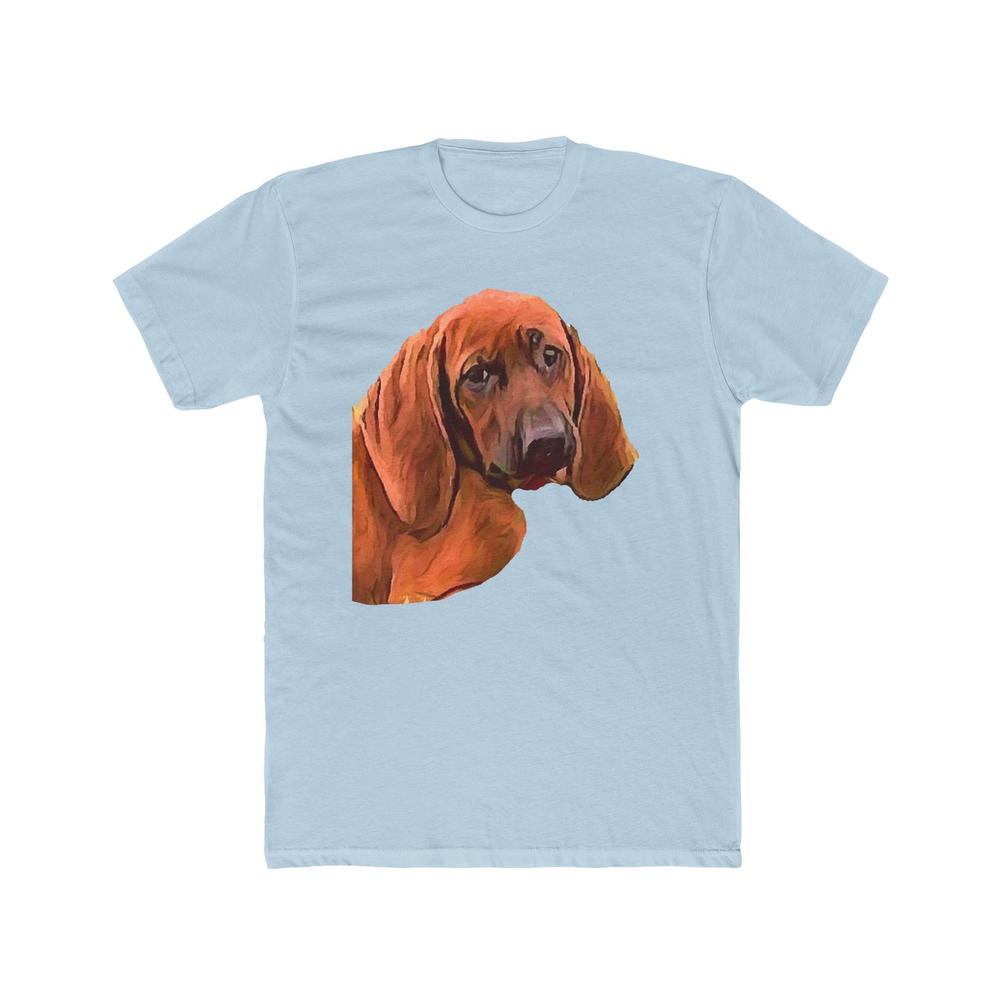 Redbone Coonhound - Men's Fitted Cotton Crew Tee
