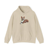 Boston Terrier - Brown & White - Unisex 50/50 Hooded Sweatshirt