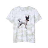 Japanese Terrier Unisex Tie-Dyed Dog Graphic T-Shirt