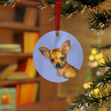 Chihuahua 'Belle' Metal Ornaments