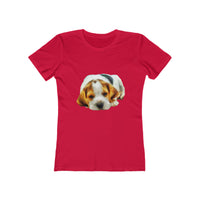 English Foxhound 'Sasha' Women's Slim Fit Ringspun Cotton T-Shirt