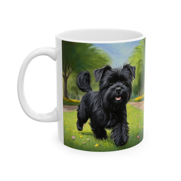 Affenspinscher Ceramic Mug - Whimsical Monkey Dog Fine Art