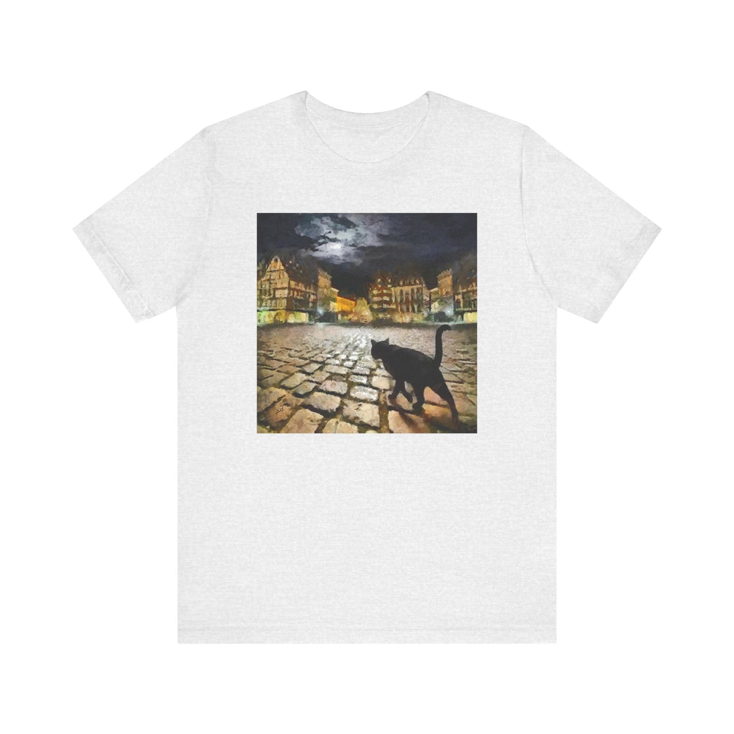Night Cat Prowling - Unisex Jersey Short Sleeve Tee