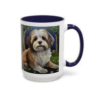 Lhasa Apso Accent Ceramic Coffee Mug - 2 Sizes