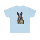 Blue Heeler - Australian Cattle Dog 'Baily' Unisex Heavy Cotton Tee