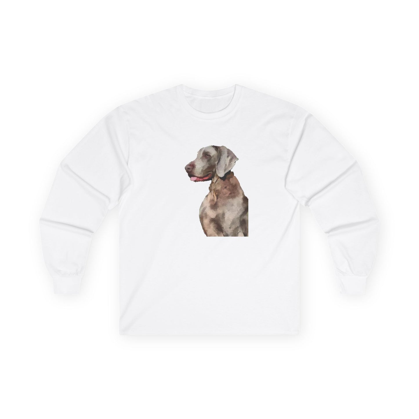 Weimaraner 'Rocky' Unisex Cotton Long Sleeve Tee