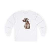 Weimaraner 'Rocky' Unisex Cotton Long Sleeve Tee