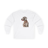 Weimaraner 'Rocky' Unisex Cotton Long Sleeve Tee