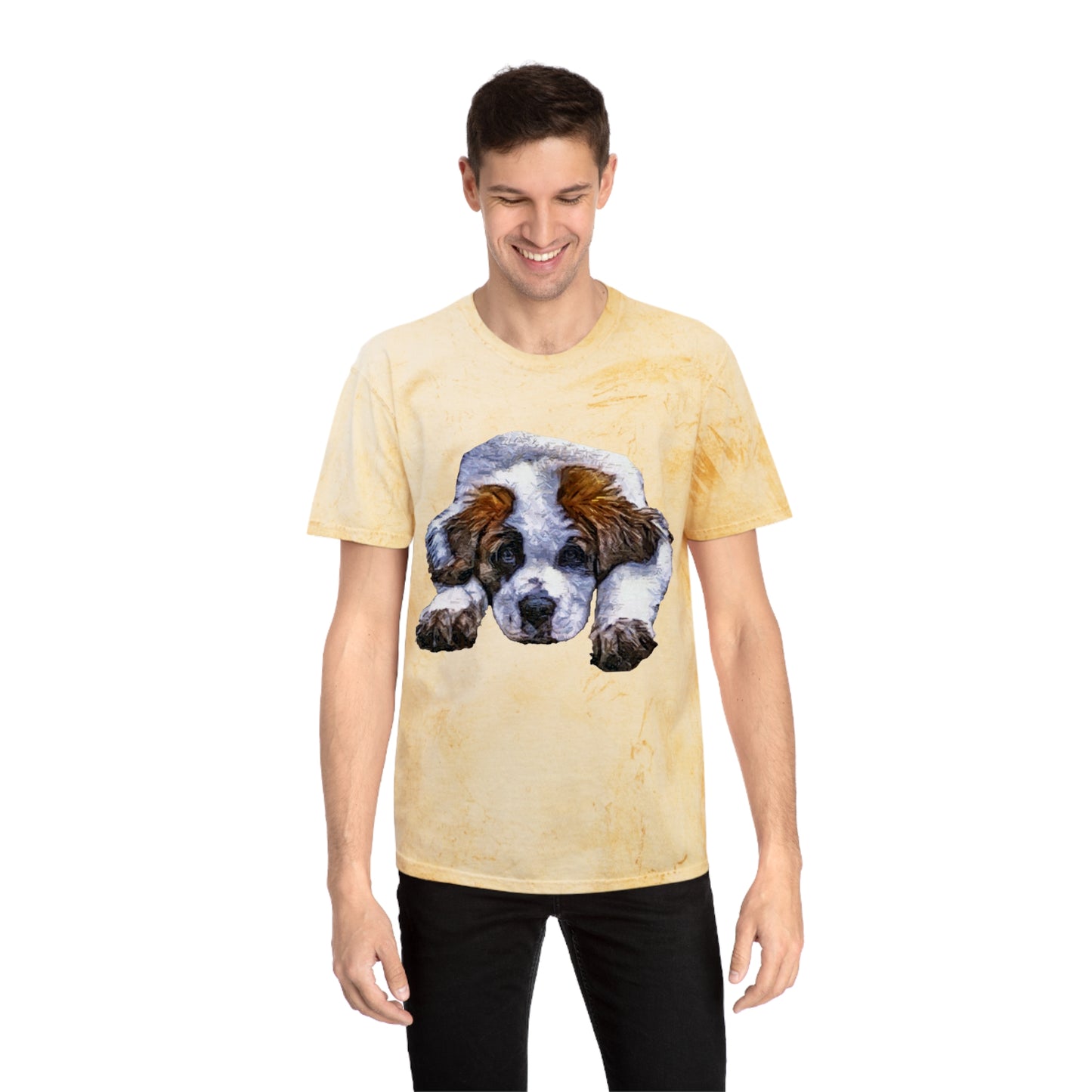 Saint Bernard 'Sontuc' Unisex Cotton Color Blast T-Shirt