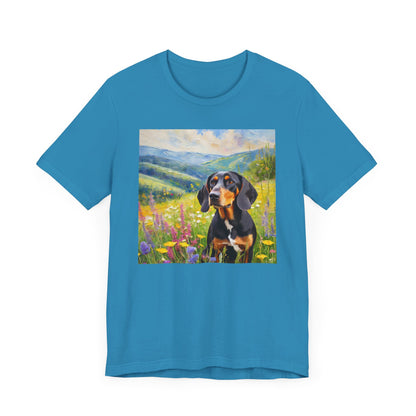 Black & Tan Coonhound Unisex Jersey Short Sleeve Tee