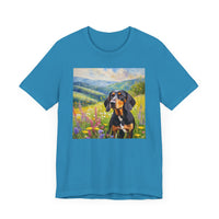 Black & Tan Coonhound Unisex Jersey Short Sleeve Tee