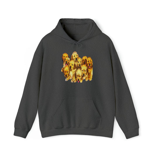 Golden Retriever Puppies Unisex 50/50 Hoodie