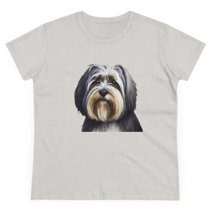 TIbetan Terrier Women's Midweight Cotton Tee