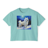 American Eskimo Dog Women's Oversized Boxy Tee