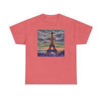 Eiffel Tower at Sunset - Unisex Heavy Cotton Tee