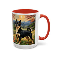 Shiba Inu - Black and Tan  --  Ceramic Accent Coffee Mug (11, 15oz)