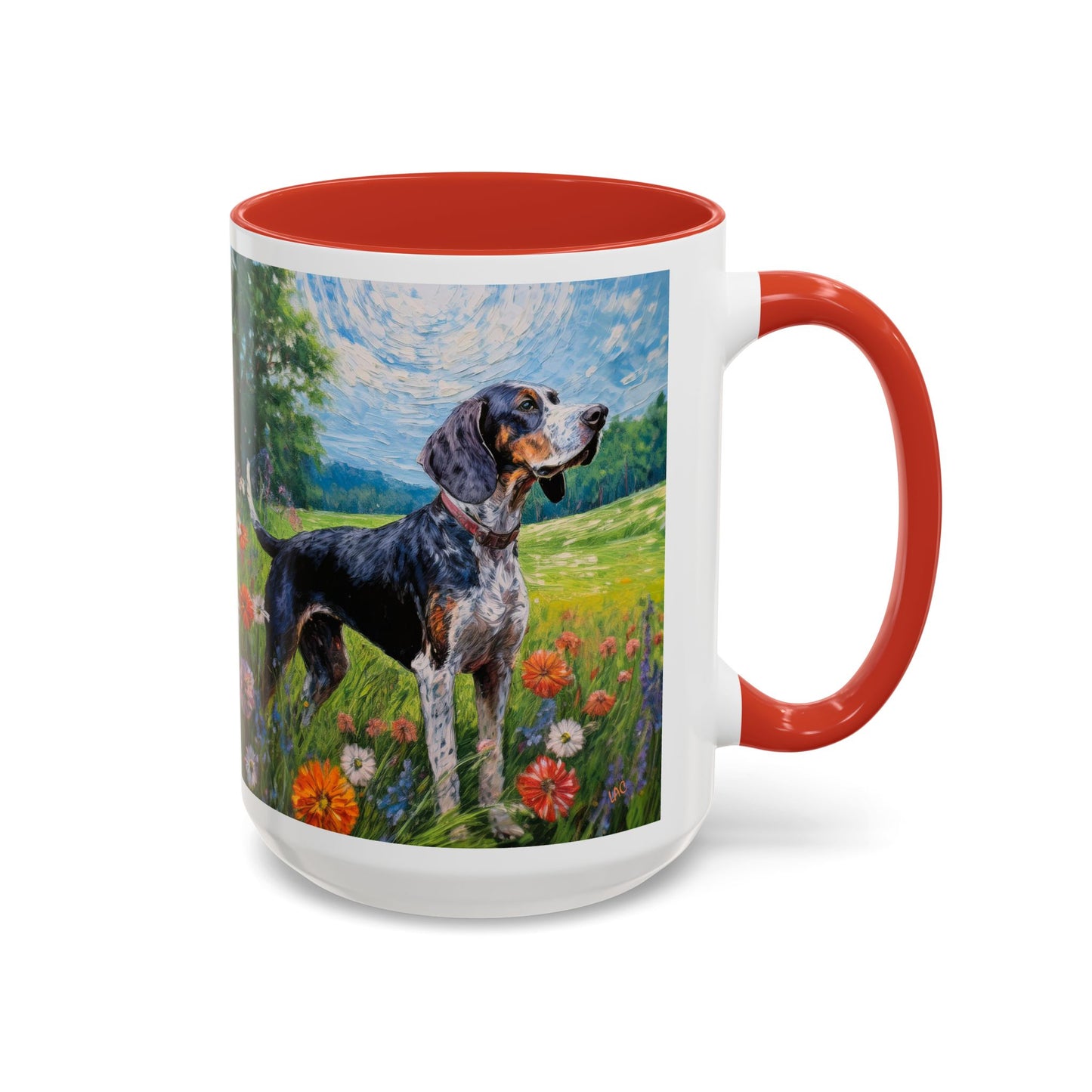 Bluetick Coonhound - Accent Ceramic Coffee Mug - Two Sizes Available