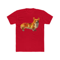 Pembroke Welsh Corgi Men's Fitted Cotton Crew Tee