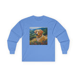 Golden Retriever #3 Unisex Cotton Long Sleeve Tee