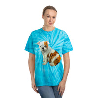 English Bulldog 'Bugsy' - Unisex Tie-Dye Tee, Cyclone