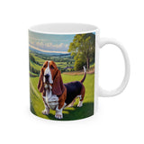Charming Basset Hound Ceramic Mug