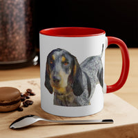 Bluetick Coonhound Accent Coffee Mug, 11oz