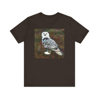 Snowy White Owl - Unisex Jersey Short Sleeve Tee