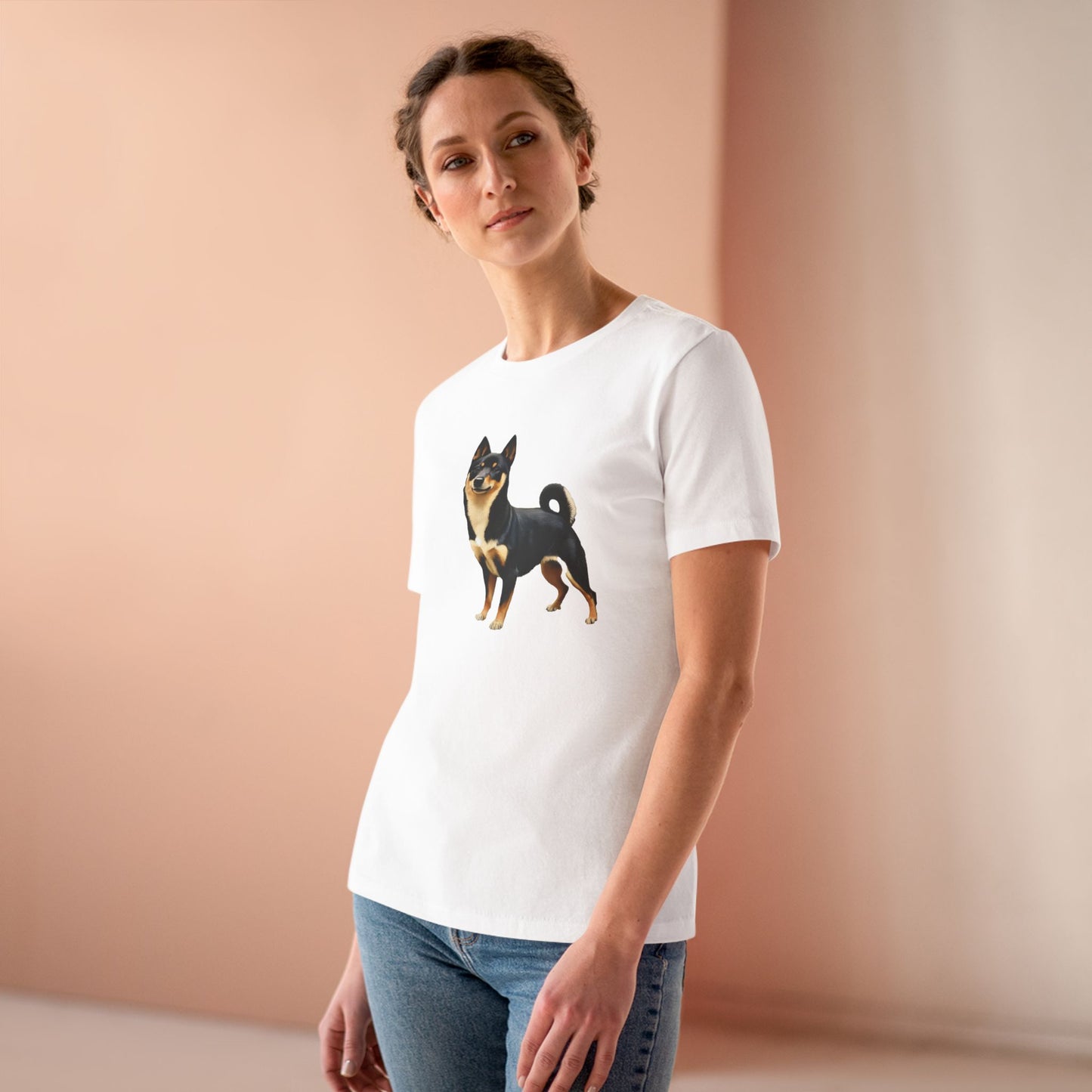 Black & Tan Shiba Inu - Women's Relaxed Fit Cotton Tee