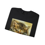 Sleepy Brucie the Cat - Unisex 50/50 Crewneck Sweatshirt