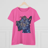 Scottish Terrier 'Scotty' Women's Midweight Cotton Tee