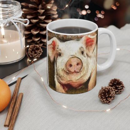 Pig 'Petunia'  -  Ceramic Mug 11oz