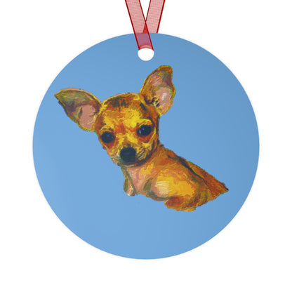 Chihuahua 'Belle' Metal Ornaments