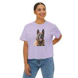 Belgian Malinois Women's Oversized Boxy Tee - Embrace Your Style